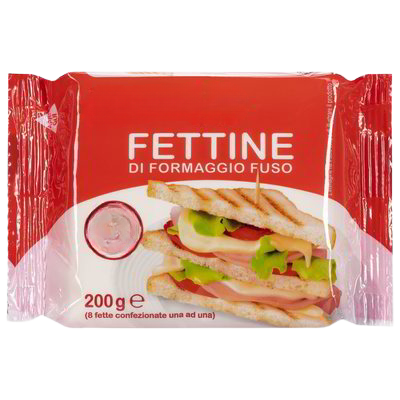 Fettine di formaggio fuso
