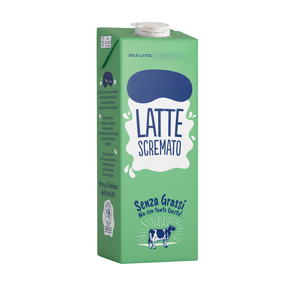Latte vaccino scremato