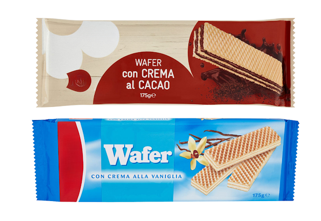 Wafer cacao o vaniglia